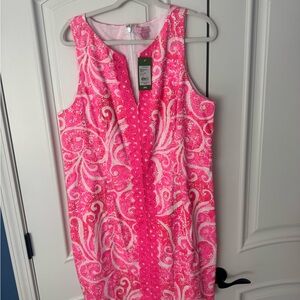 Lilly Pulitzer Vibrant Pink and White Swirl Mini Dress